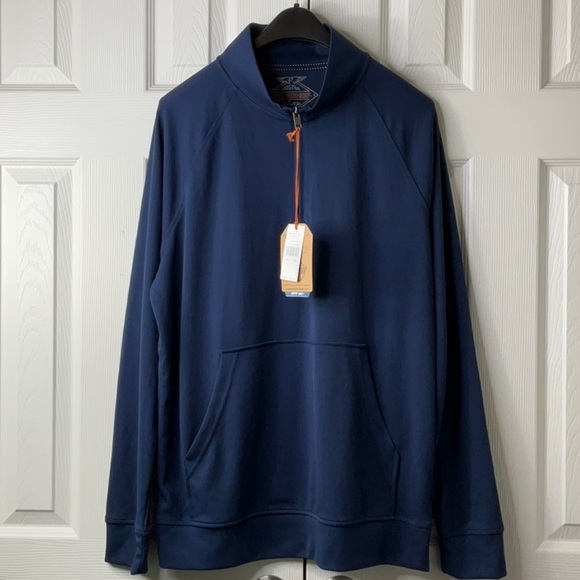Weatherproof Vintage Men's 1/4 Zip Pullover Long Sleeve 1/4 Zip - UPF 50 Size XL - Picture 2 of 10